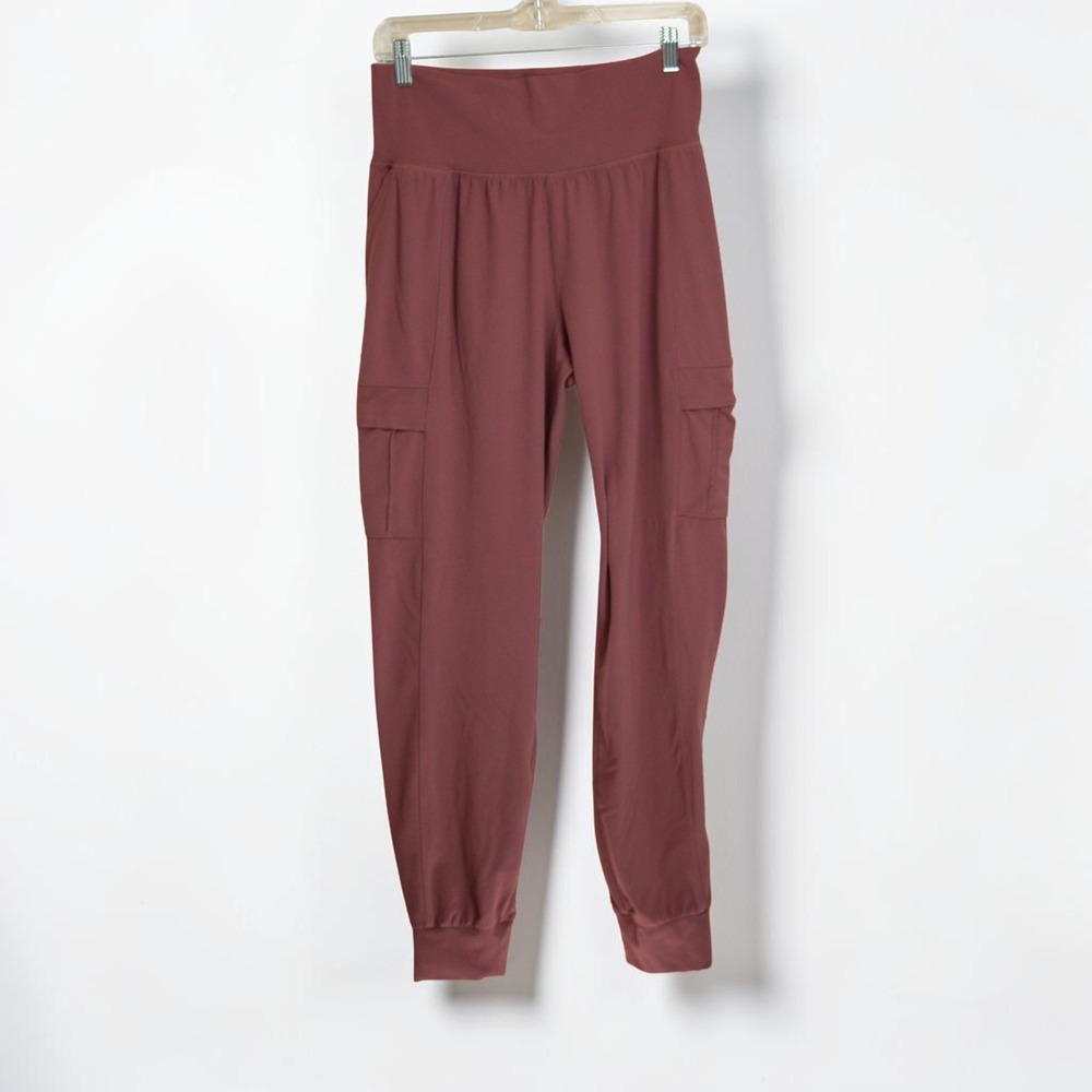 Athleta Women's Burgundy Salutation Cargo Jogger Pants Size M